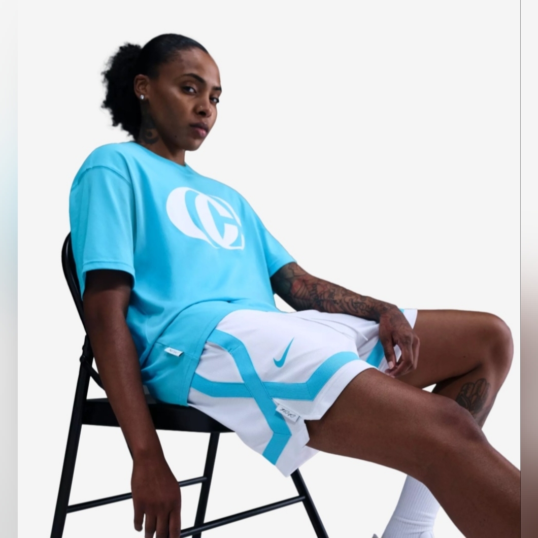 Nike Caitlin Clark Crossover Dri-Fit 5 Basketball Shorts -White/Blue Women Wome